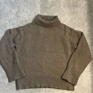 Alex Mill Taupe Ribbed Turtleneck Sweater